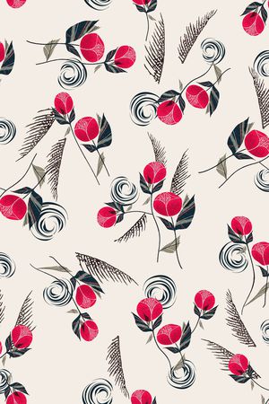 抽象花卉印花华亿平台图片