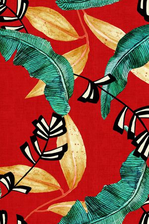 绿植树叶印花华亿平台图片