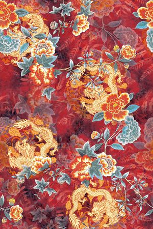 旗袍印花华亿平台图片