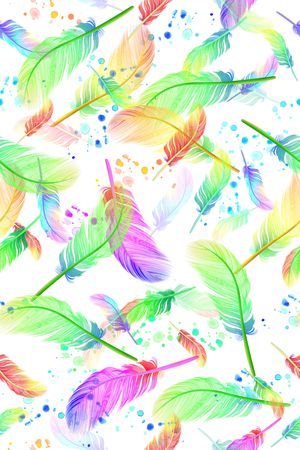 羽毛印花华亿平台图片