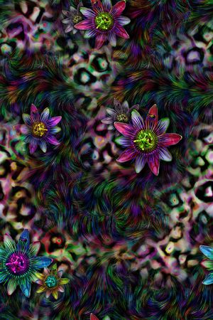 豹纹印花华亿平台图片