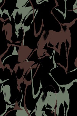 黑底花卉印花华亿平台图片