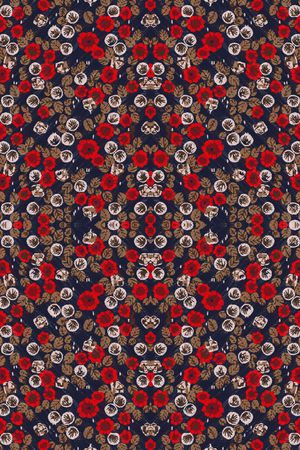 丝巾定位花印花华亿平台图片