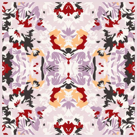 丝巾定位花印花华亿平台图片