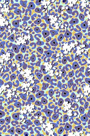 抽象花卉印花华亿平台图片