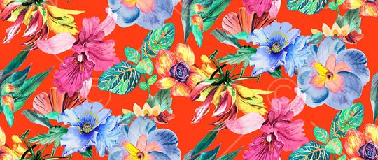 花卉印花华亿平台图片