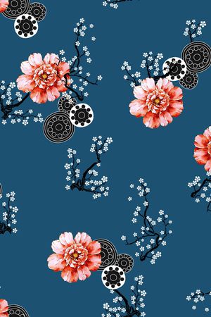 连衣裙印花华亿平台图片