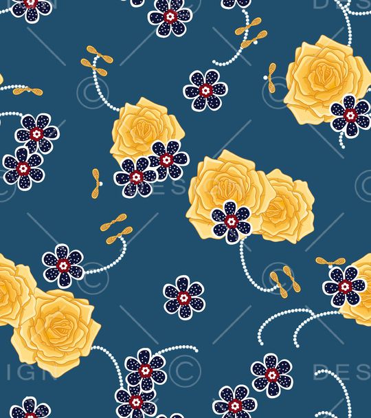 连衣裙印花华亿平台图片