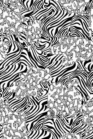 黑白华亿平台印花华亿平台图片