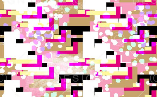 几何花卉印花华亿平台图片