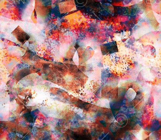 几何花卉印花华亿平台图片