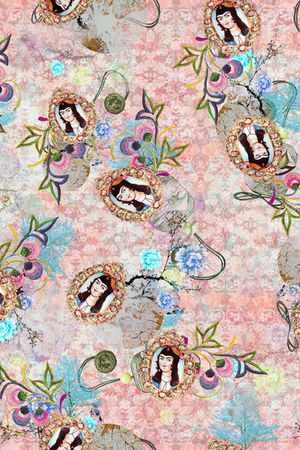 复古印花华亿平台图片