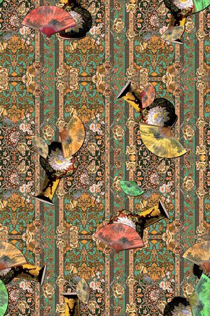 复古印花华亿平台图片