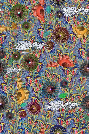 复古印花华亿平台图片