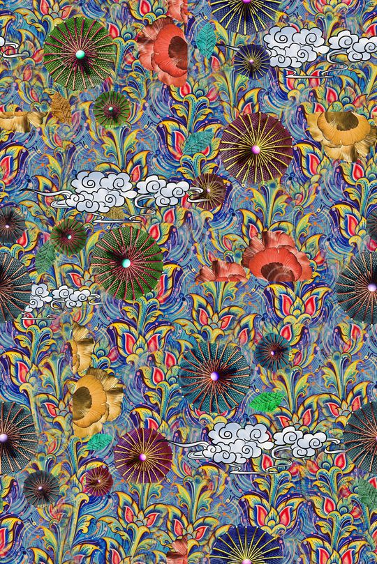 复古印花华亿平台图片