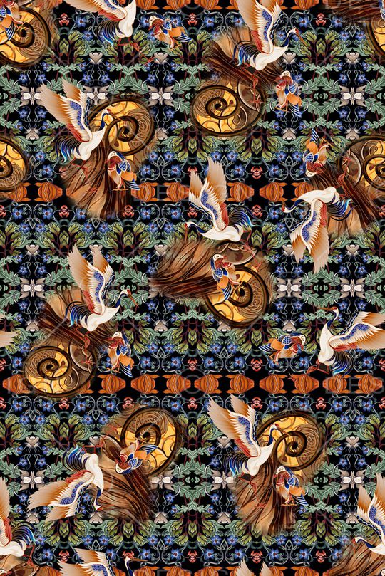 复古印花华亿平台图片