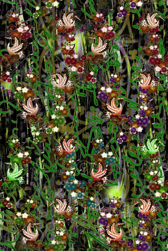 复古印花华亿平台图片