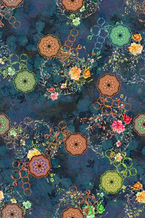 复古印花华亿平台图片