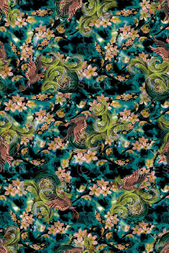 复古印花华亿平台图片