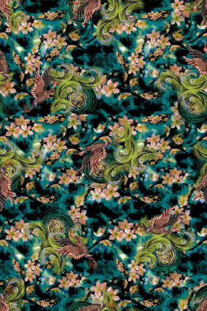 复古印花华亿平台图片