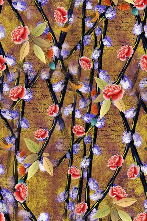 复古印花华亿平台图片