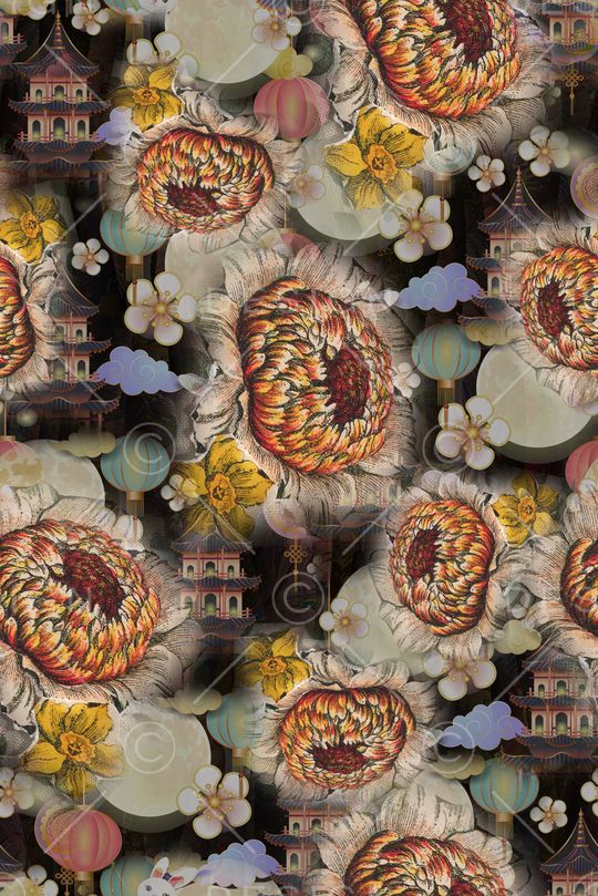 复古印花华亿平台图片