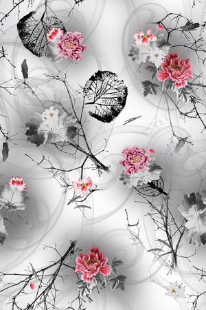 连衣裙印花华亿平台图片