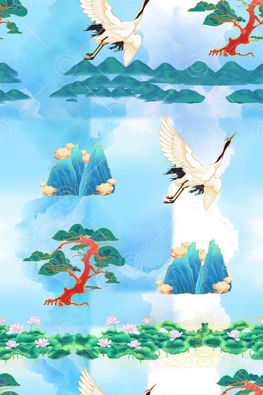 荷花印花华亿平台图片