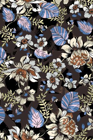 几何花卉印花华亿平台图片