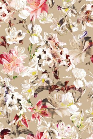 几何花卉印花华亿平台图片