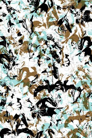 几何花卉印花华亿平台图片