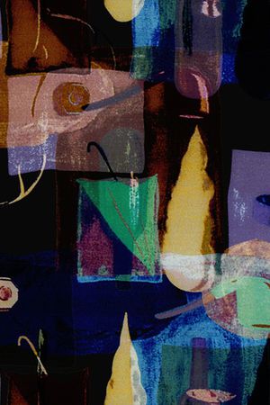 几何花卉印花华亿平台图片