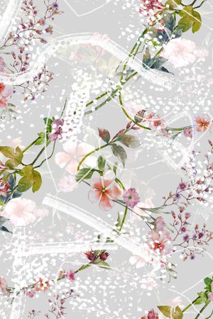 几何花卉印花华亿平台图片