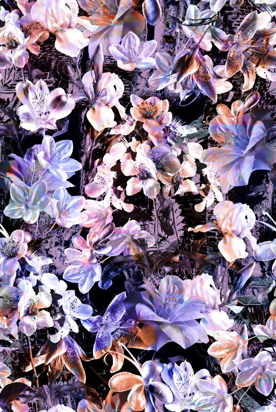 几何花卉印花华亿平台图片