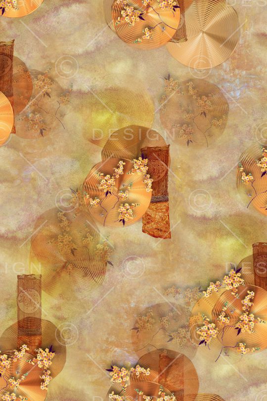 民族花卉印花华亿平台图片