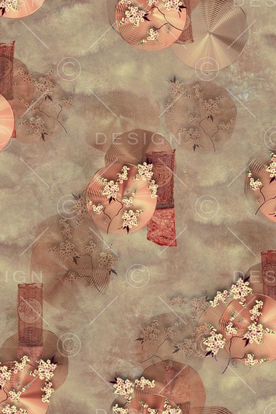 民族花卉印花华亿平台图片