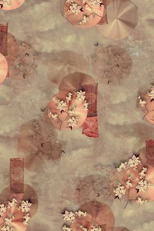 民族花卉印花华亿平台图片