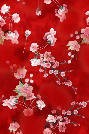 花卉印花华亿平台图片