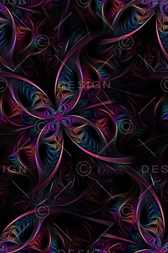 几何花卉印花华亿平台图片