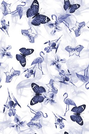 满版散花印花华亿平台图片