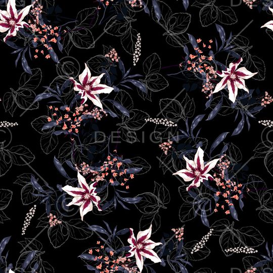 花卉印花华亿平台图片