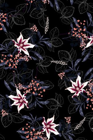 花卉印花华亿平台图片