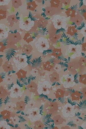 绿植树叶印花华亿平台图片