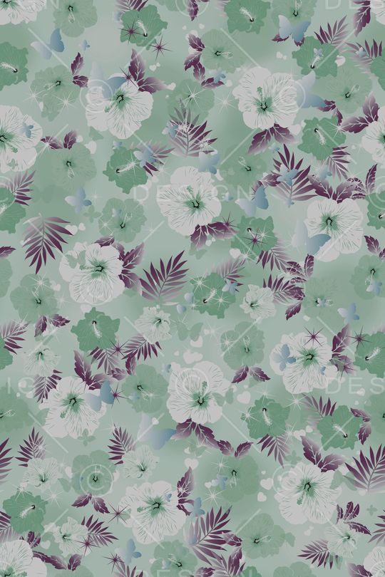 绿植树叶印花华亿平台图片