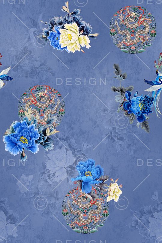 连衣裙印花华亿平台图片