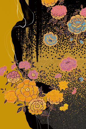 连衣裙印花华亿平台图片