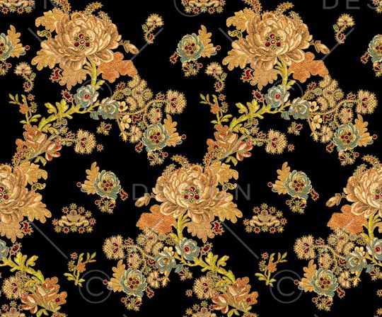 连衣裙印花华亿平台图片