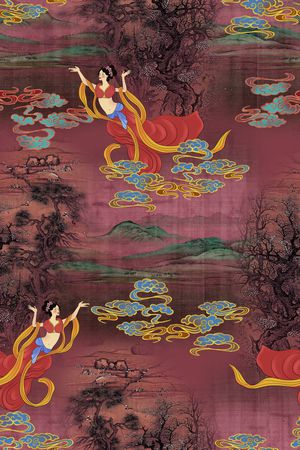 连衣裙印花华亿平台图片