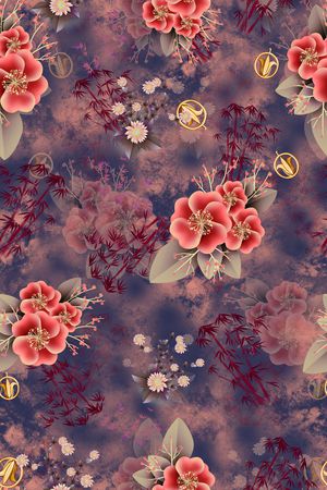 连衣裙印花华亿平台图片