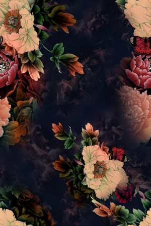 连衣裙印花华亿平台图片